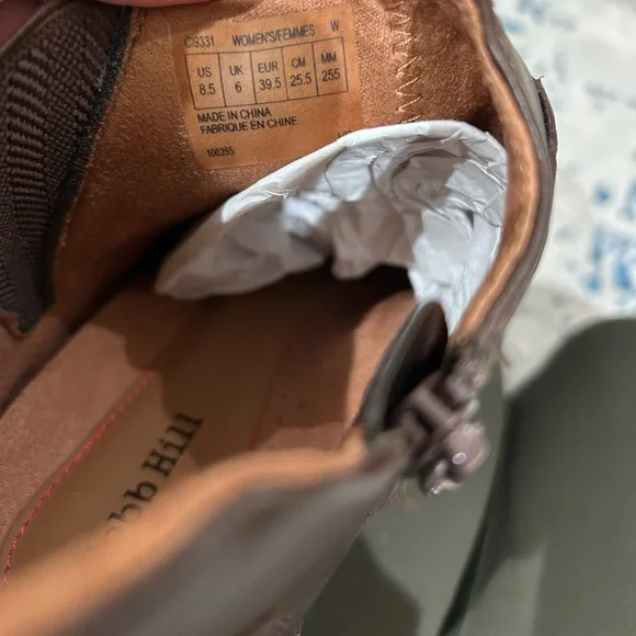 Cobb Hill Crosbie Gore Women's Brown Slip On Boots Bootie Size 8.5 W NEW In Box - Picture 5 of 7